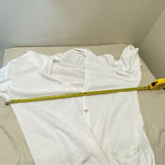 Elizabeth & James White Button-Front Cardigan Duster Size L - Picture 8 of 13
